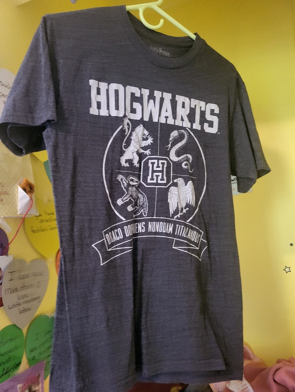 Warner Bros. Hogwarts Womens Charcoal with White Crest